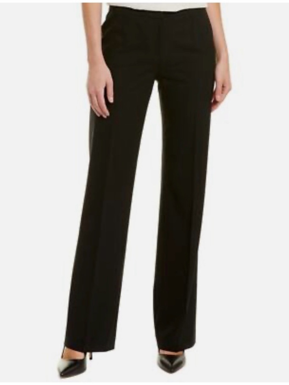 Lafayette 148 New York wool blend dress pants trousers black size 8
